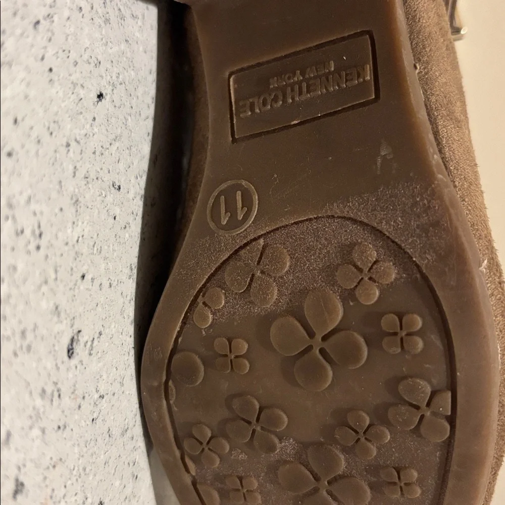 Kenneth Cole Toddler Girls Peep Toe Ankle Strap Booties Brown Size 11
